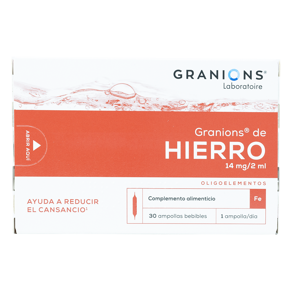 Hierro 30×2 ml ampollas Granions