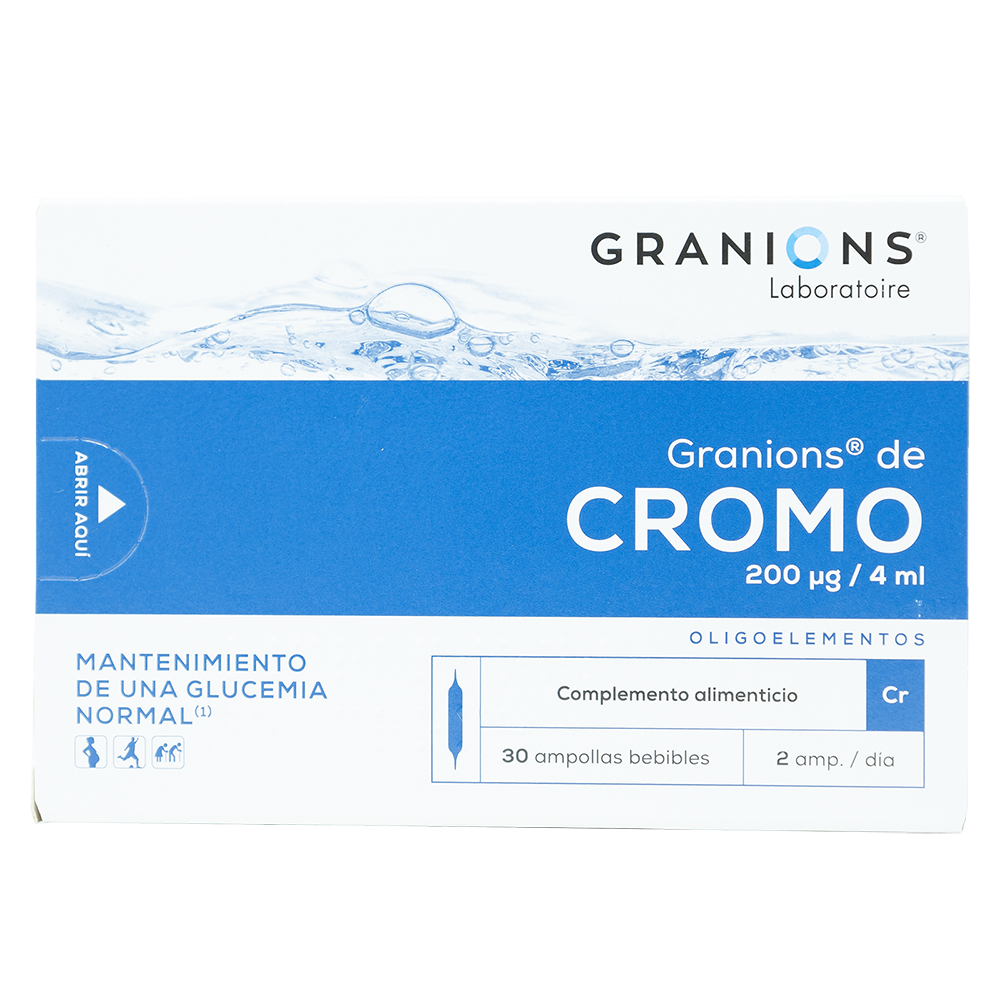 Cromo 200?g 30X2ML ampollas Granions