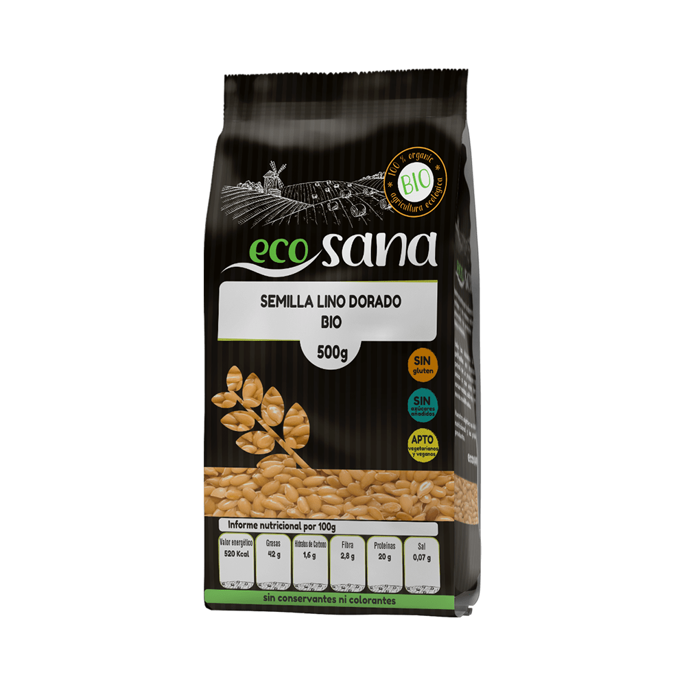 Semilla Lino Dorado Bio 500 g Ecosana - Drasanvi