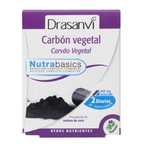 Carvão vegetal 60 Cápsulas Nutrabasics Drasanvi