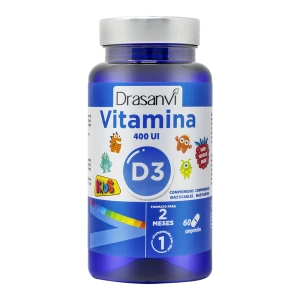Vitamina D3 Kids 400 UI 60 comprimidos mastigáveis Drasanvi