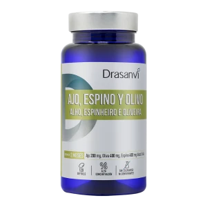 Alho, Espinheiro Alvar e Oliveira 500 mg 120 cápsulas Nutrabasics Drasanvi