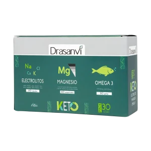 Pack Keto: Electrolitos 60 Cápsulas + Magnesio 60 Comprimidos + Omega 3 30 Perlas Drasanvi