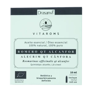 Aceite Esencial Romero Qt Alcanfor Bio 10 ml Vitaroms Drasanvi