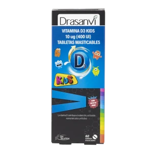 Vitamina D3 400 UI 60 comprimidos masticable niños Drasanvi