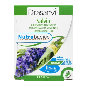 Salvia con vitamina C 30 Cápsulas Nutrabasics