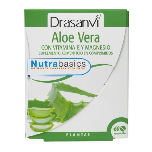 Aloe Vera con vitamina E y magnesio 60 Comprimidos Nutrabasics
