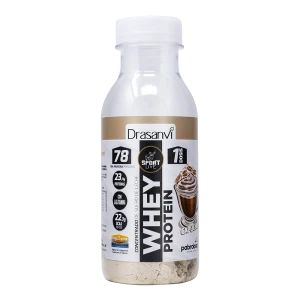 Garrafa Monodose Whey Protein concentrada sabor cappuccino 30g Drasanvi
