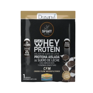 Monodosis Whey Protein Aislado Cookies & Cream 30g Sport Live Drasanvi