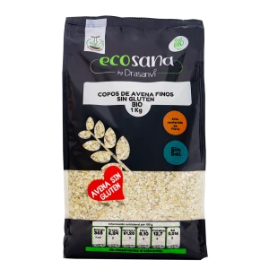 Copos Avena Fino integral Sin gluten Bio 1 kg ECOSANA