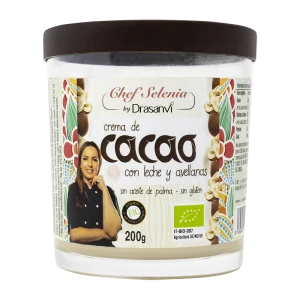Crema de Cacao con Leche y Avellanas Bio 200 g Ecosana